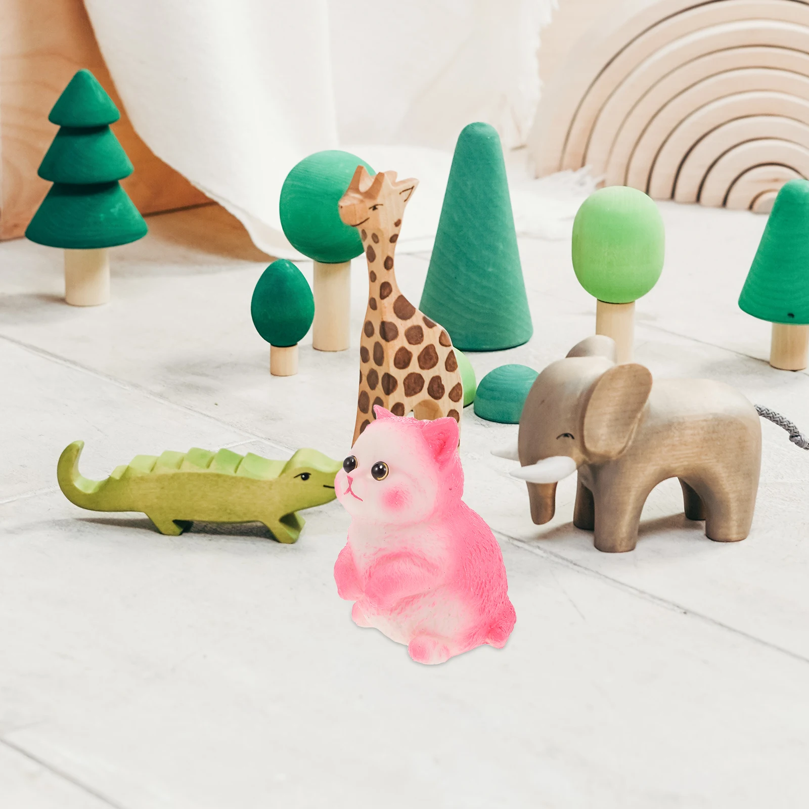 

Squeeze Decompression Toys Realistic Cat Design Stress Relief Office Home Travel Fidget Spring Plastic Child Prizes