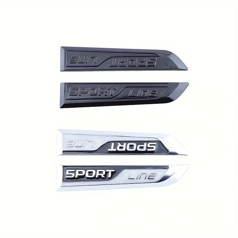 2pcs3D Metal Sport Line Badge Stickers Car Tool Emblem Decal for Changan V7 Alsvin Toyota Corolla 2009 2019 Honda Accord