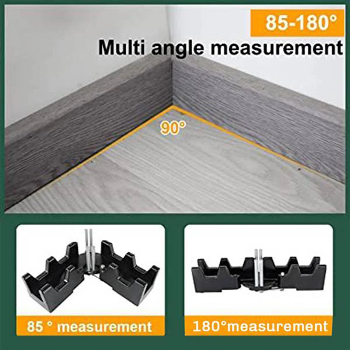 Bevel Gauge and Box 2-In-1 Measuring Cutting Tool Angle Cutting Tool for Baseboards