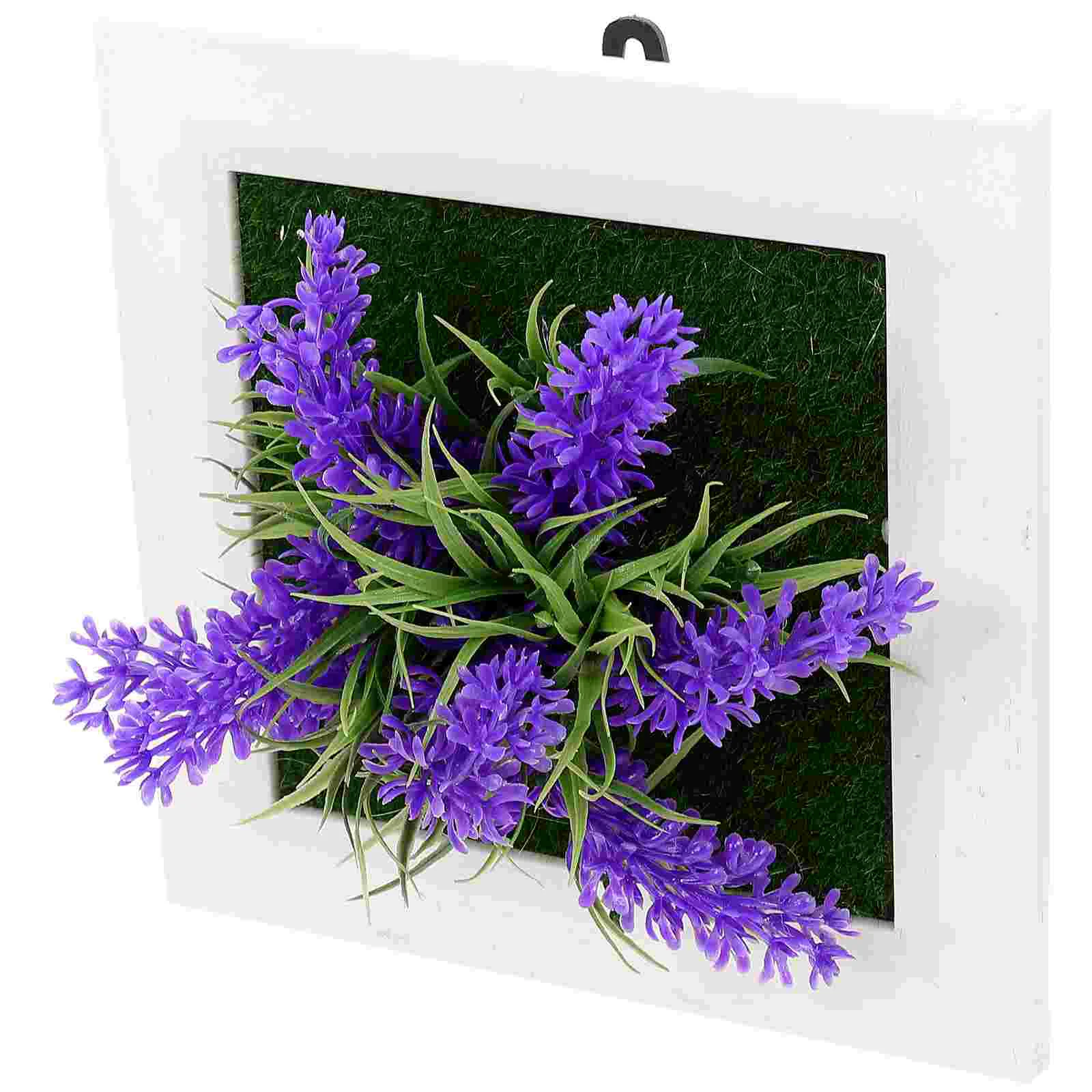 Artificial Flowers Outdoor Plant Photo Frame Fake Planta Lavender Plants Pendant Violet with Indoor