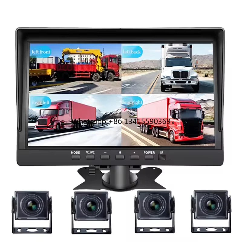 

10.1 Inch AHD Night Vision Waterproof Rear View Backup Camera Monitor Parking Safety System for Truck Bus Heavy Duty Vehicles