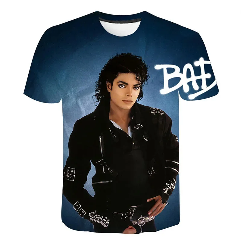 2024 Michael Jackson 3D Print T Shirt Mężczyźni Kobiety Dzieci Moda Hip Hop T-shirt Streetwear Harajuku Tee Shirts Homme Cool Tops