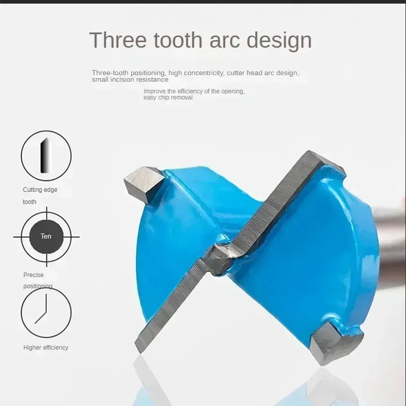 Broca perforadora Circular para carpintería, tablero de bisagra y perforación de puertas de madera y broca para agujeros agrandar