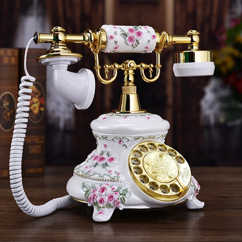 Mu Yuzhen Retro Countryside Phone European Fashion Antique Home Phone Landline Office Wireless Card Phone