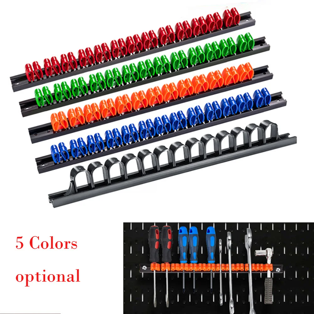 1 PC ไขควง ABS Wall Mount ประแจพลาสติกไขควง Organizer Rail Rack ผู้ถือเครื่องมืออะไหล่ใหม่