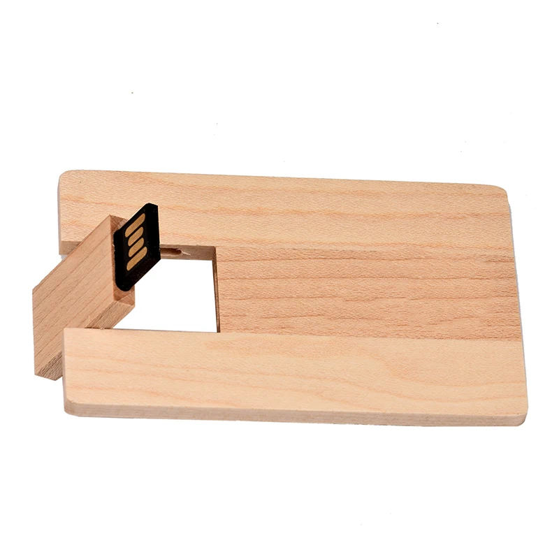 Wooden Card USB Flash Drive Memory Stick Free Custom Logo Pen Drive 128GB 64GB 32GB 16GB Storage Device Pendrive Cle USB Stick