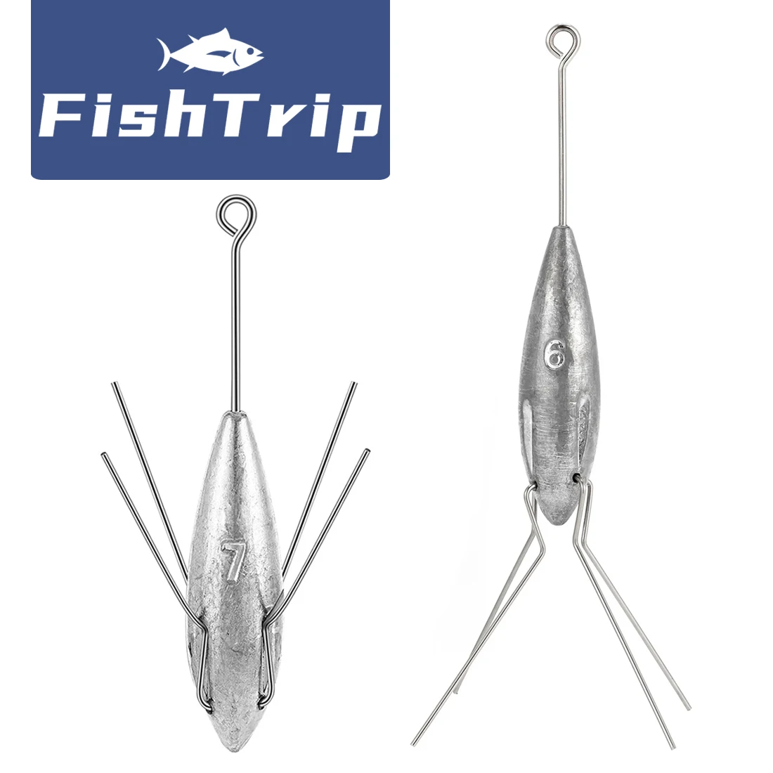 

FishTrip Sputnik Sinker Weight Surf Sinker for Beach Surf Fishing Rig Terminal Tackle