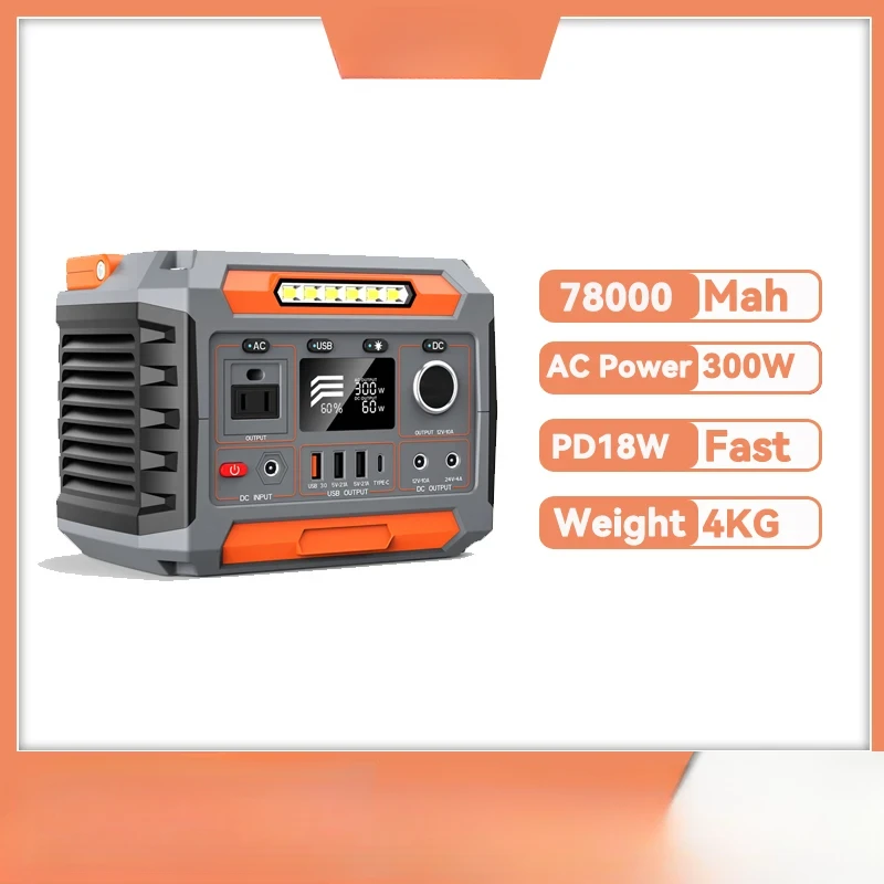75000mAh Powerful Powerbank for Outdoor Blackout Camping A3B 300W Portable Power Station PD15W Fast Charge