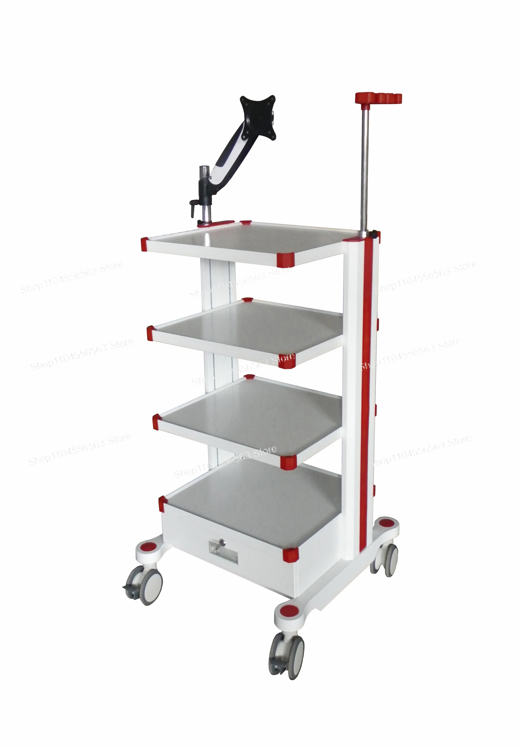 Mobile Multilayer Surgical Equipment Instrument Workstation Cart Hospital Endoscope Trolley