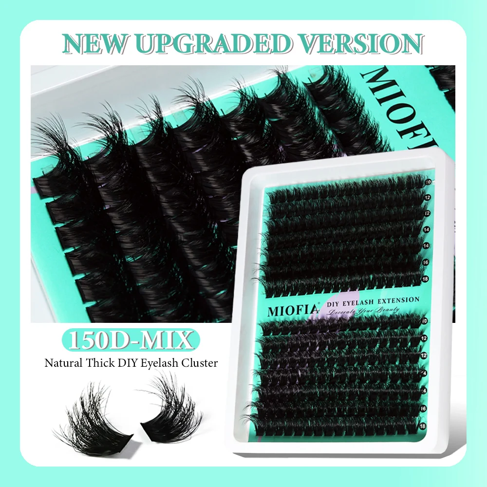MIOFIA 5D Volumen Flauschige Nerz-Wimpernbüschel 30D-150D Dicke Wimpernbüschel 10-18mm Gemischte Längen Natürliche DIY Wimpernverlängerungen – Detail 1