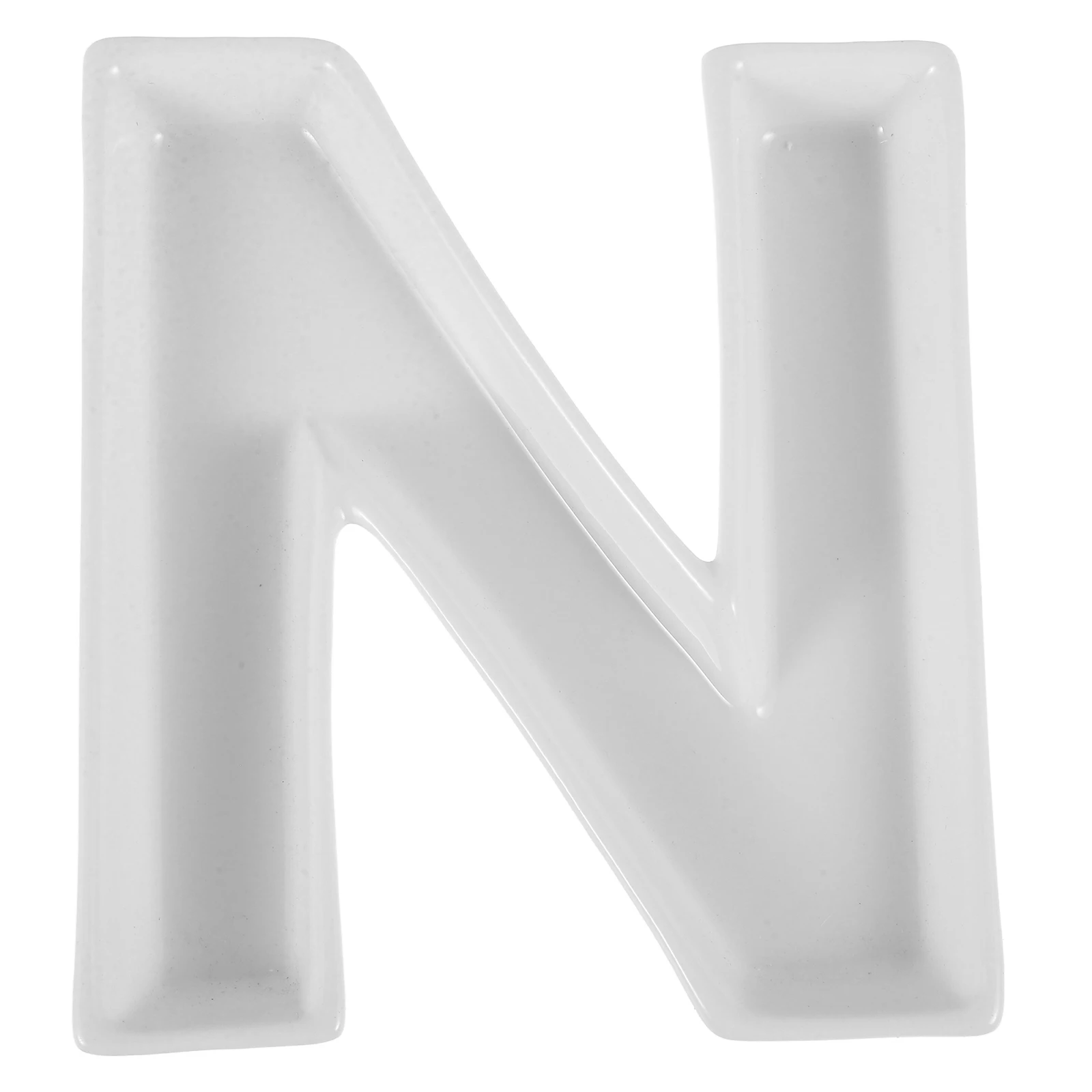 

Ceramic Letter N Snack Plate Reusable Food Tray for Candy Nuts Fruit Dessert Decorative Serving Dish Letter N Snack Plate