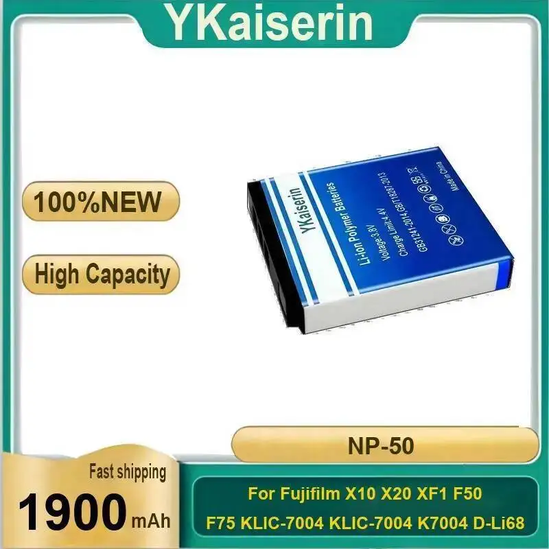 

Digital Camera Battery For Fujifilm X10 X20 XF1 F50 F75 Klic-7004 K7004 D-Li68 Premium Replacement NP-50 1900Mah