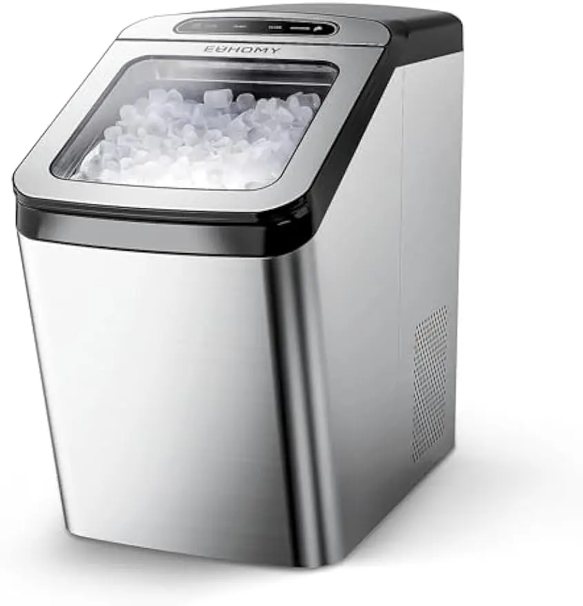 

Ice Maker Countertop,Max 34lbs/Day,2 Way Water Refill, Self-Cleaning Pebble Ice Maker Machine with 3Qt Reservoir