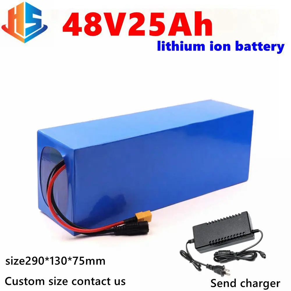 

HS 48V 25ah lithium ion battery pack li-ion No 20Ah 30Ah for 350w 500W 1000W 1500w motor electric scooter e bike