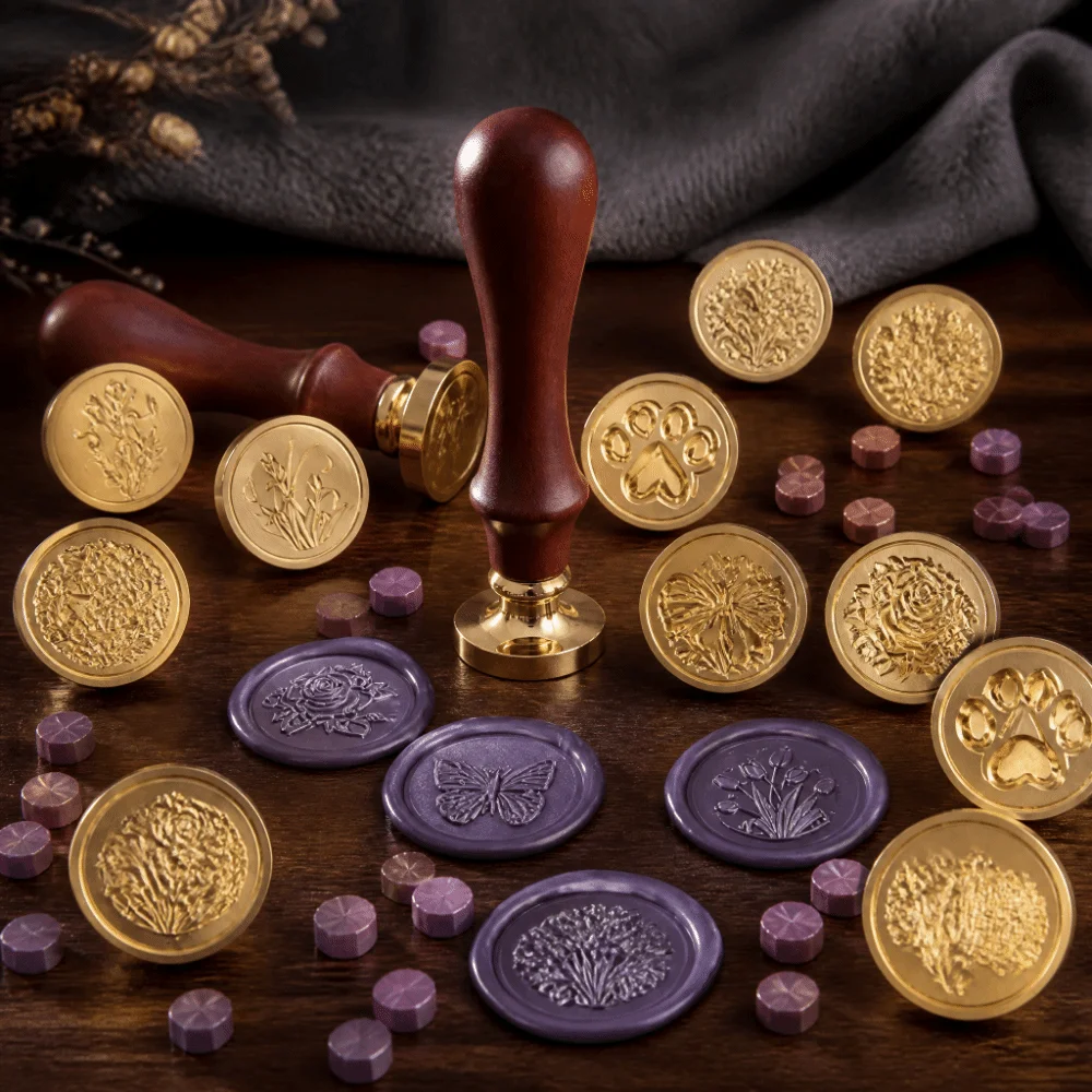 20個入り/セット 亜鉛合金製 ウェックスシールスタンプセッ - Wax Seal Stamp Set のレビューと価格