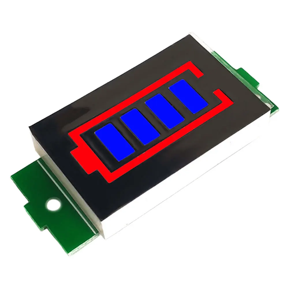 1/2/3/4/6/7/8S Battery Power Level Indicator LED Display Li-ion Battery Capacity Display Module 4 Sections 3-34V 5mA