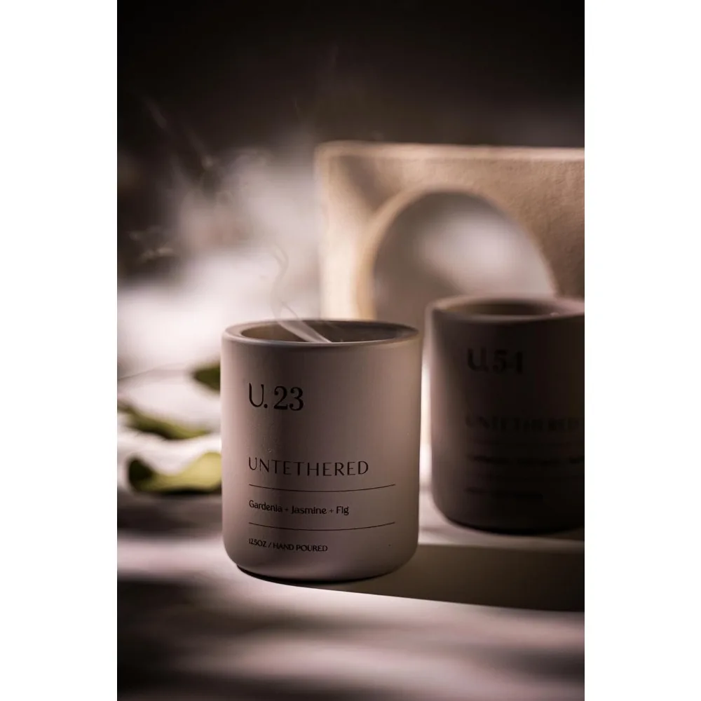 Luxury Scented Candle - Gardenia, Jasmine & Fig Blend | Handcrafted in USA with Natural Coconut & Apricot Wax | Double Wick Long - Image 6