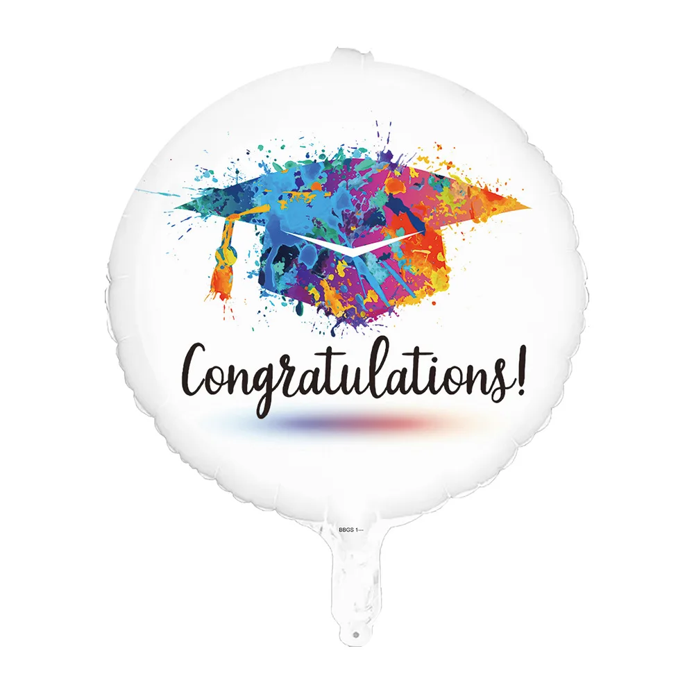 بالون فيلم ألومنيوم للتخرج مقاس 18 بوصة يهنئة لحفلات التخرج وحفلات التخرج