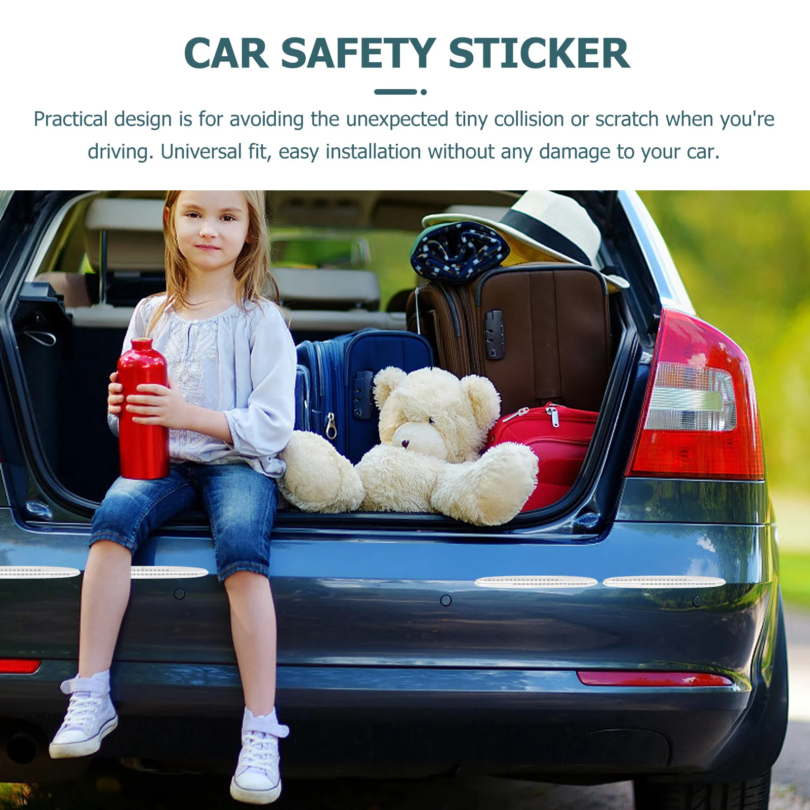 

4Pcs Car Door Anti-Scratch Stickers Universal Viscosity Long Life Auto Protector Easy Remove Car Door Sticker