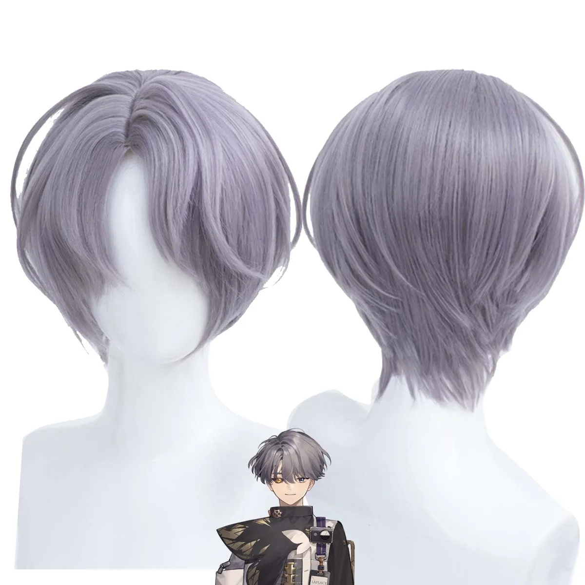 Halloween Party Game Reverse 1999 X Cosplay Wig Short Purple High Temperature Fiber