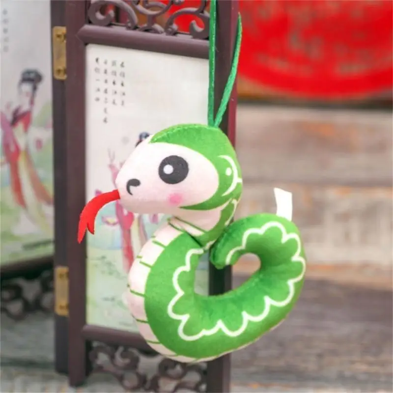 76HF Cartoon Snake Stuffed Animals Halloween Surprise Gift Toy Bedroom Throw Pillow New Year Snake Plush Pranks Toy