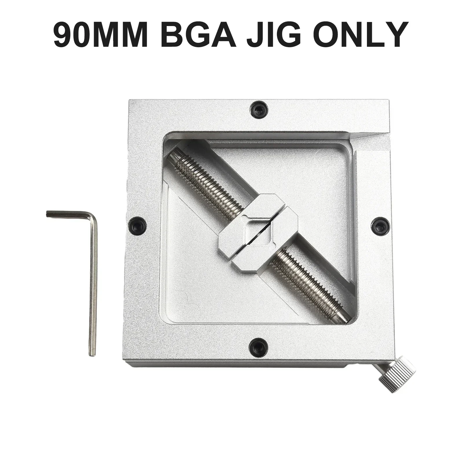 BGA Reballing Kit 90mm Reball Station Fixture Jig With 10Pcs-Universal Stencil Templates PCB Template Bracket Clamp CNC Tools