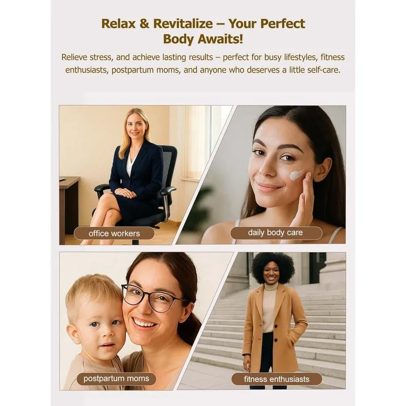 脚と腹部用のハンドヘルドボディマッサージャー - 温熱、振動によるリンパドレナージュと腫れ防止ツール