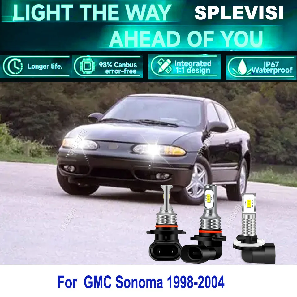 

LED Headlight High Low Beam Fog Light CSP Car Light -no need to modify wiring For Oldsmobile Alero 1999 2000 2001 2002 2003 2004