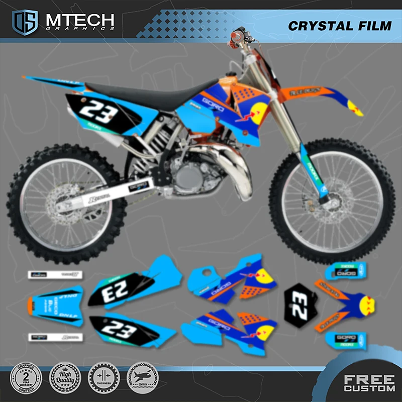 

DSMTECH мотоциклетные графические фоновые наклейки, наборы наклеек для KTM 125 250 300 350 450 2003 2004 SX SXF 2004 EXC 009