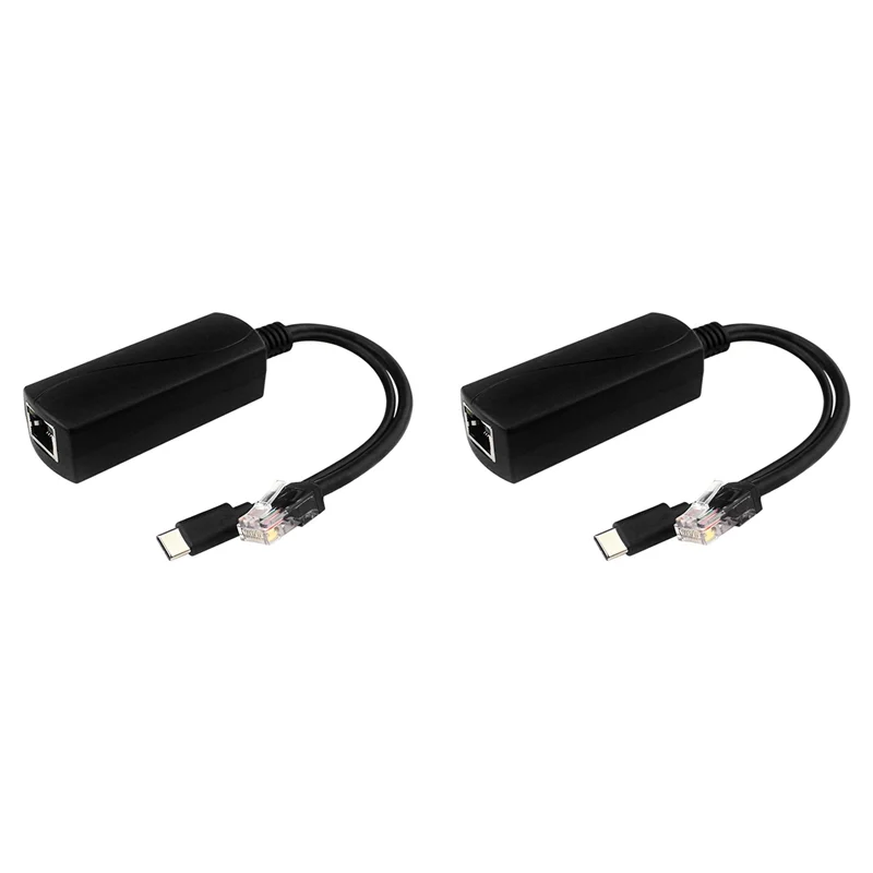 【Buy Now】2X POE Splitter For Raspberry Pi5/5 Generation 5V 4A Type-C Interface Gigabit Ethernet Power Over Ethernet Splitter