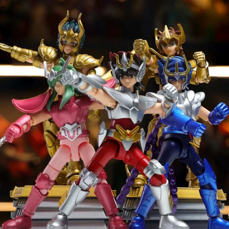 オリジナル Blokees ゴールド聖人アクションフィギュアチャンピオン沙織キド星矢ムアイオリア組み立てフィギュア子供のおもちゃ誕生日ギフト