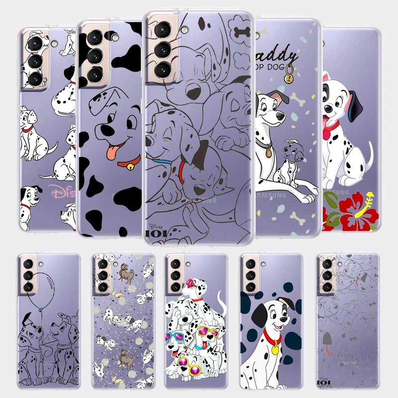 Disney 101 Dalmatians Dog Phone Case for Samsung Galaxy S24 S23 S22 Ultra S21 S20 FE S10 Plus Transparent Silicone Shell