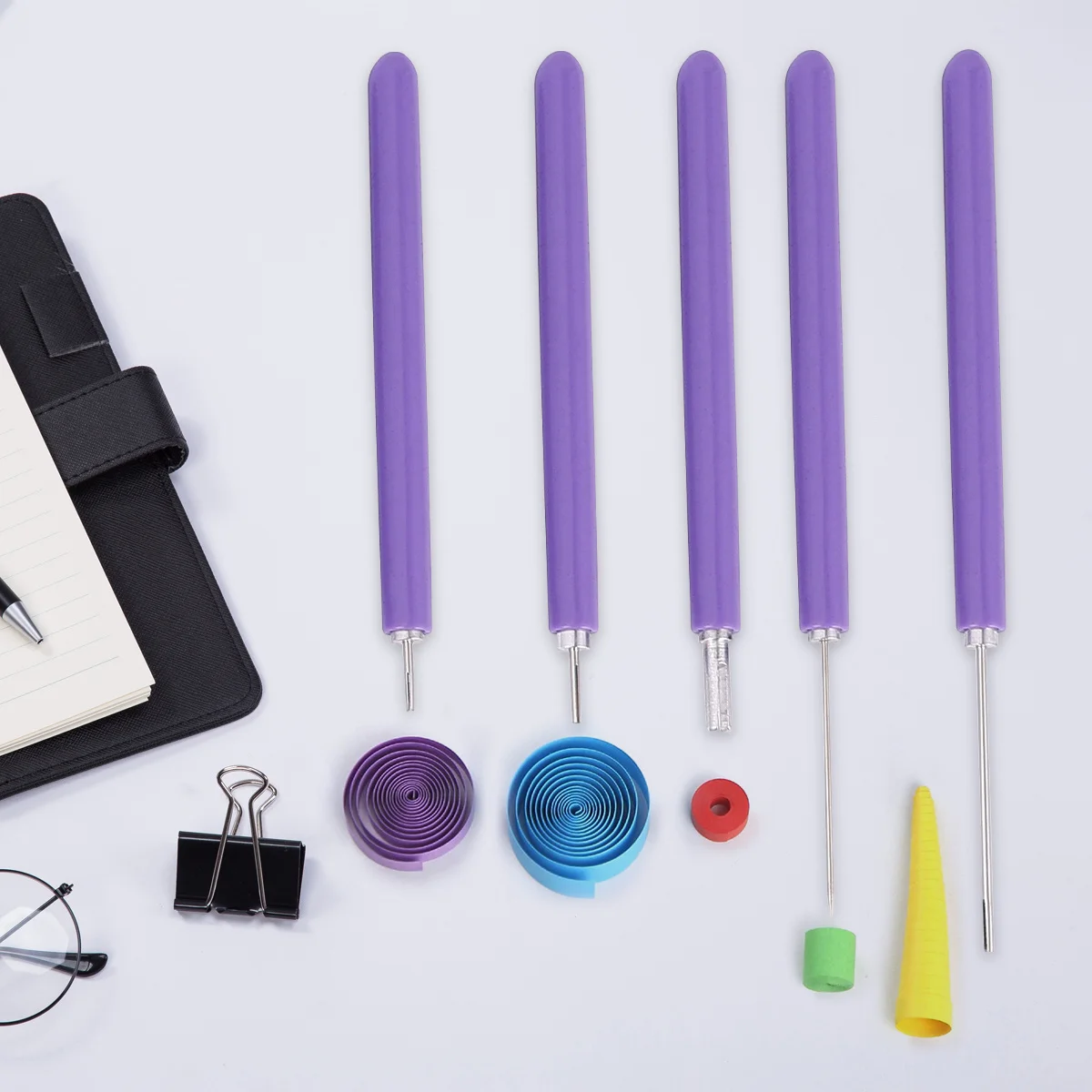 

8Pcs Quilling Tools Set Stainless Steel Pen Ruler Comb Tweezers for DIY Paper Craft Lace Nail Art Paper Quilling Set