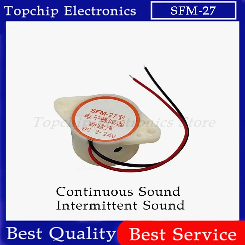 1pcs 95DB Alarm High-decibel 3-24V 12V Electronic Buzzer Beep Alarm Continuous Beep for Arduino SFM-27  HYT-3015