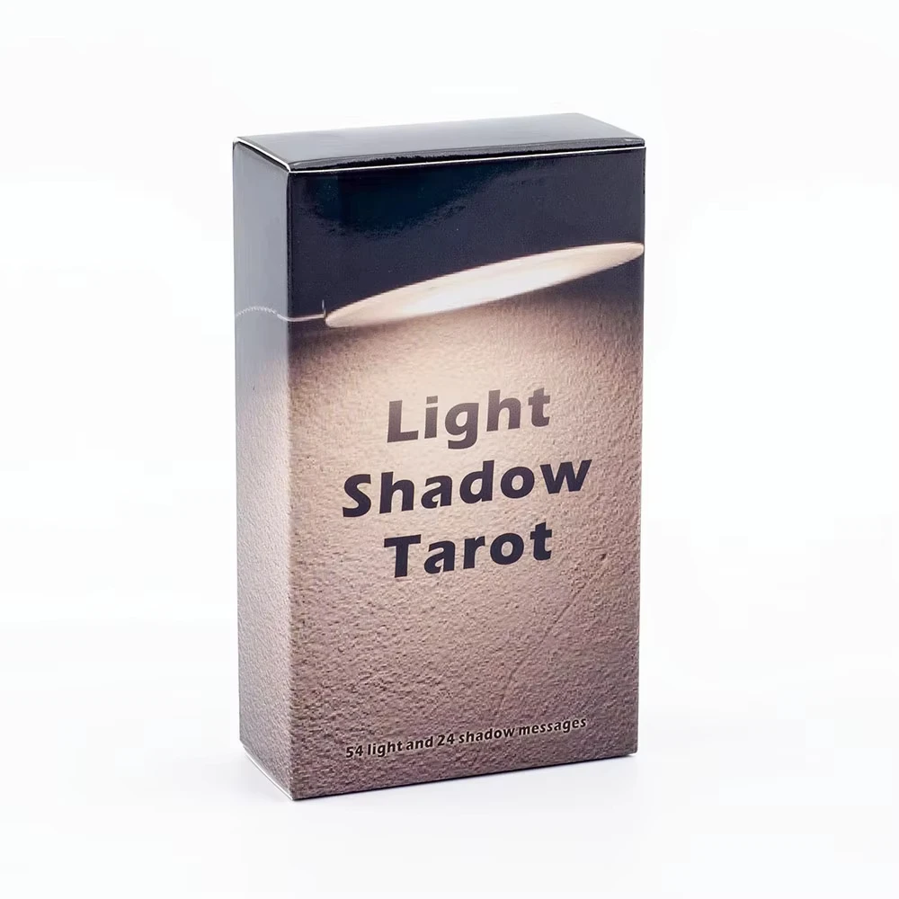 Light Shadow Tarot Board Game Deck 10.3*6cm 54 Light and 24 Shadow Messages Fate Divination Prophecy Card Family Party Game Toy