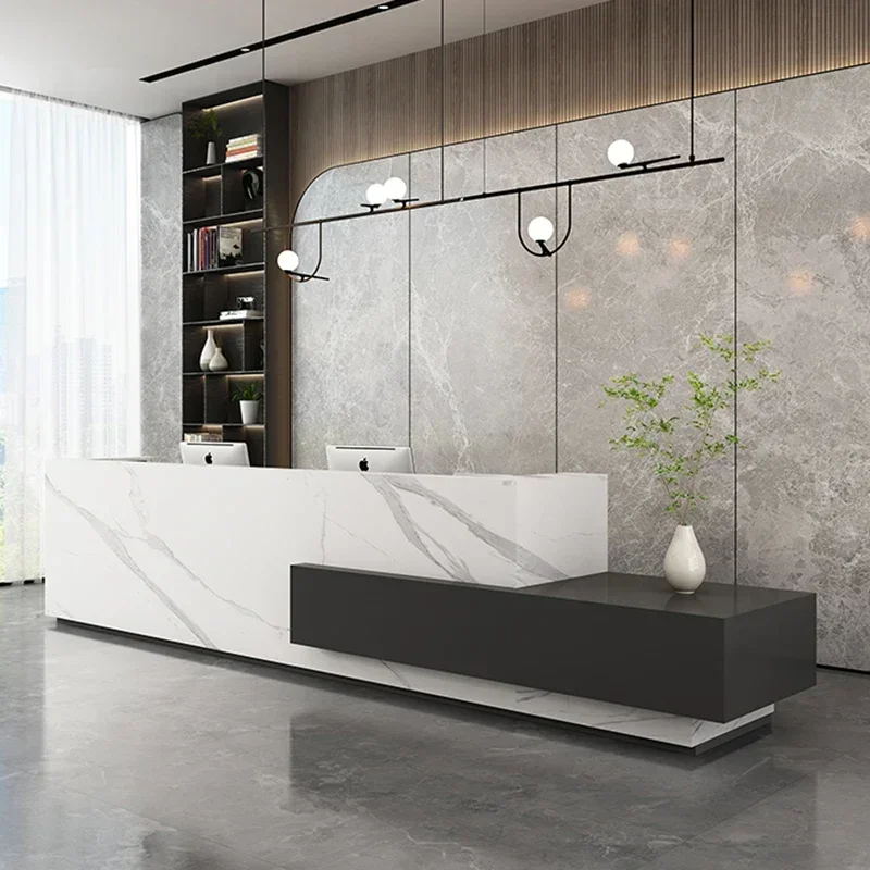 

Italian Style Simplicity Reception Desks Clothing Store Designer Beauty Salon Reception Desks High-end Furniture Receptie HBRD