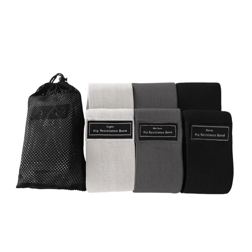 Faixas elásticas de resistência de tecido para glúteos e coxas perfeitas para agachamentos, treinos de quadril e espólio, ioga e academia, fitness