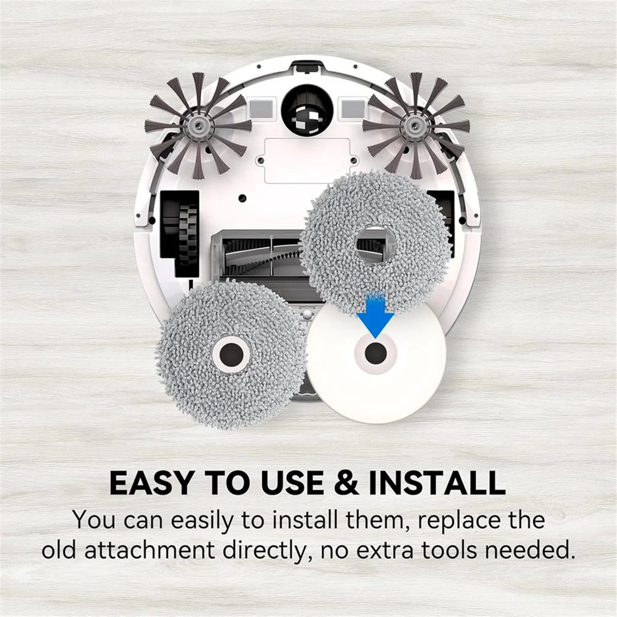 로보락 Q Revo 및 Qrevo MaxV 로봇용 극세사 진공 걸레 천 패드, 재사용 및 세척 가능 교체 부품