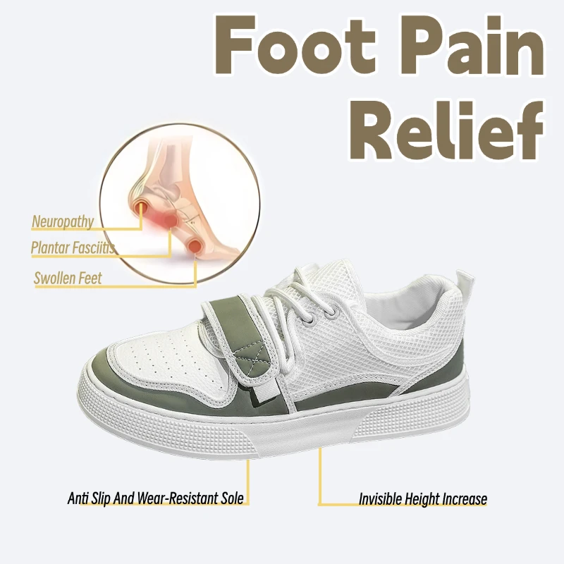 

Men's Thick Sole Casual Shoes 2025 Spring Autumn Fashion Breathable Mesh Shoes Soft Soled Non-slip Wear-resistant Sport Shoes