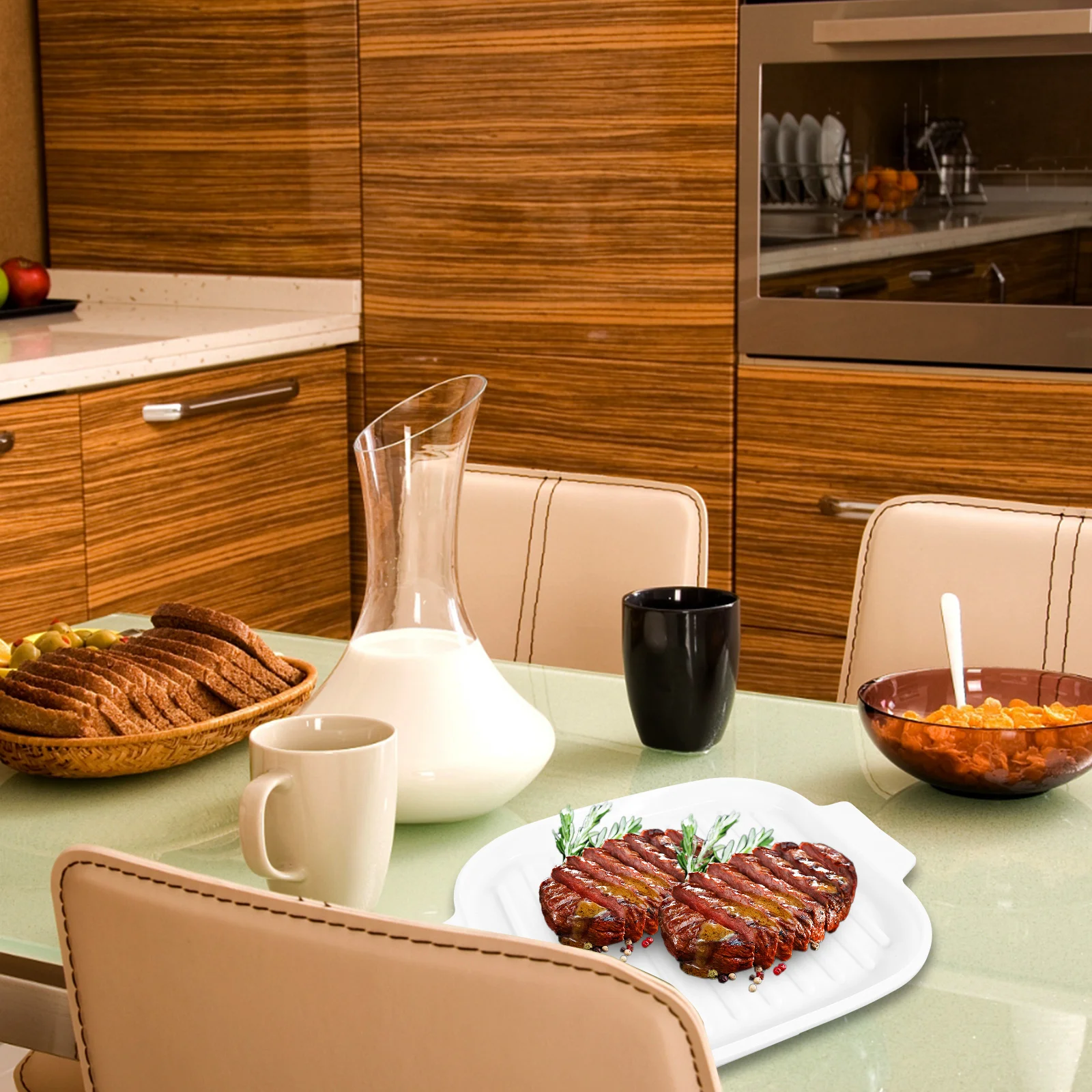 

Non-Stick Silicone Baking Pan for Bacon Eggs Pizza Microwave Oven Cooking Reusable Flexible Tray Home Restaurant Kitchen