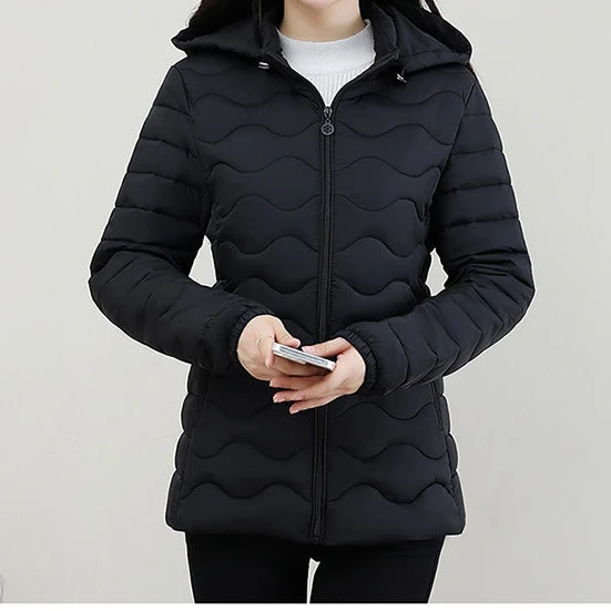 

Women's Jacket Winter Cotton-padded Clothes Short Wave Cut Fashion Stand Collar Thicken Slim Coat Women Versatile T462