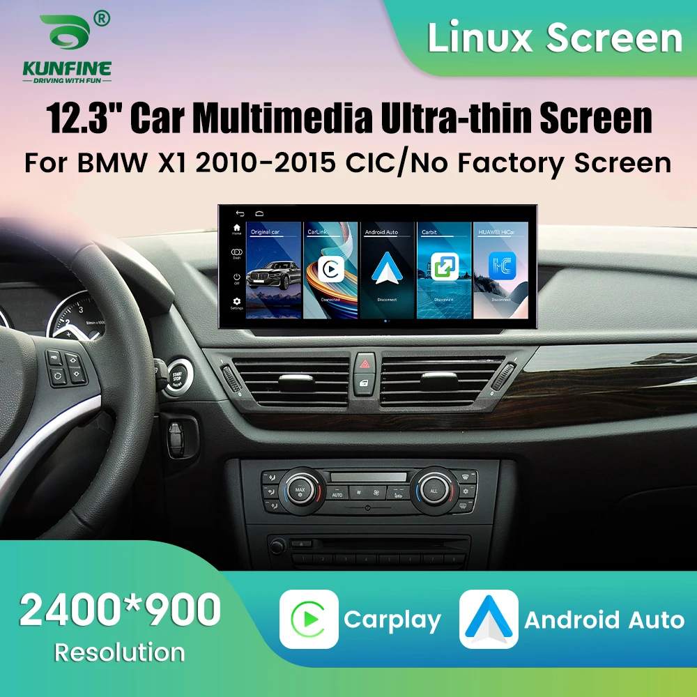 

For BMW X1 2010-2015 No Factory Screen CIC System Linux Car Radio Multimedia Player GPS Navigation Wireless Carplay 12.3Inch
