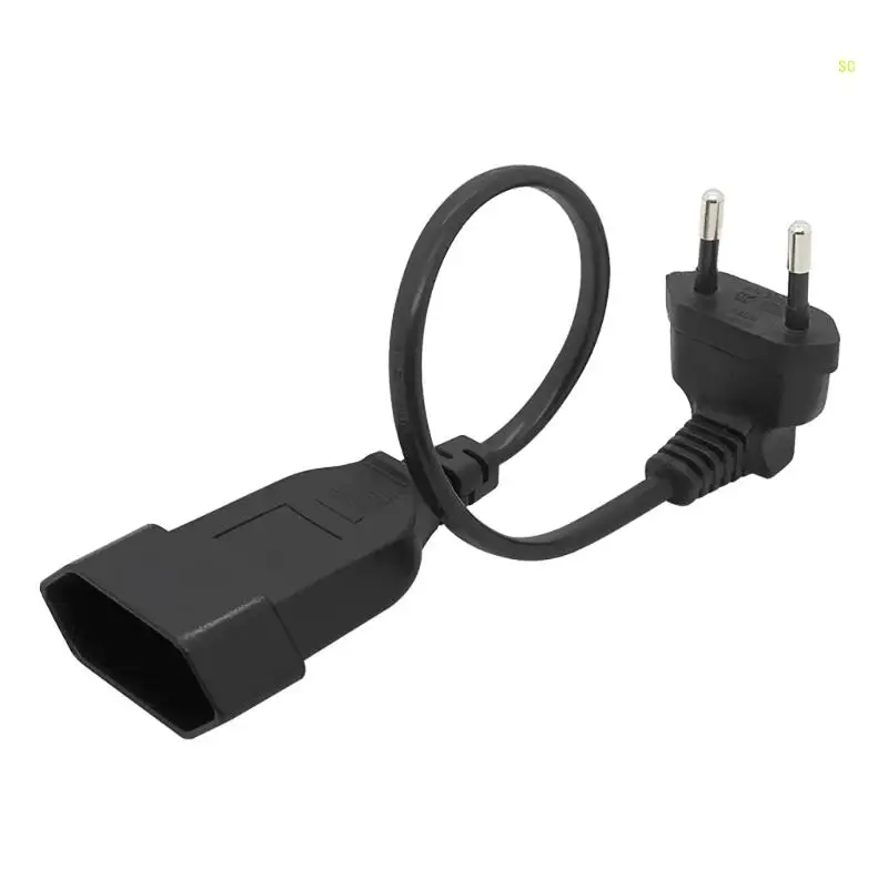 Power Adapter Cord EU 2P Male to Female Plug Extension Cable Cord for Notebook Dropshipping