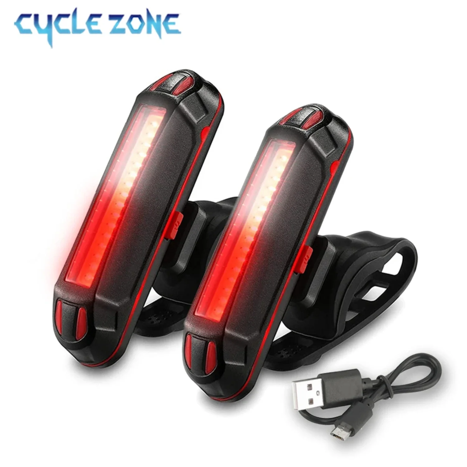 

100 Lumens Bike Tail Light USB Rechargeable Powerful Bicycle Rear Lights Bicycle Lamp Accessories MTB Bike Cycling Lights