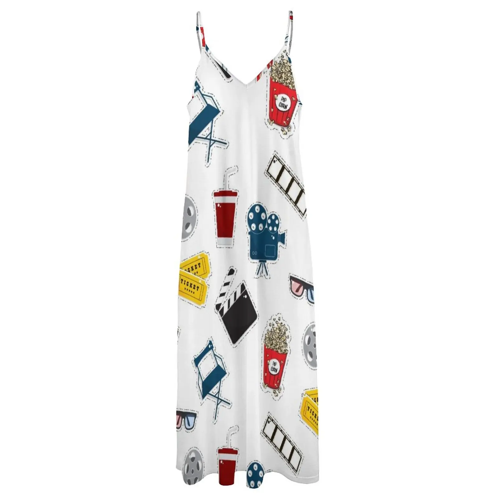 Robe en fibre à motif de film de cinéma pour femmes, robes élégantes, vente