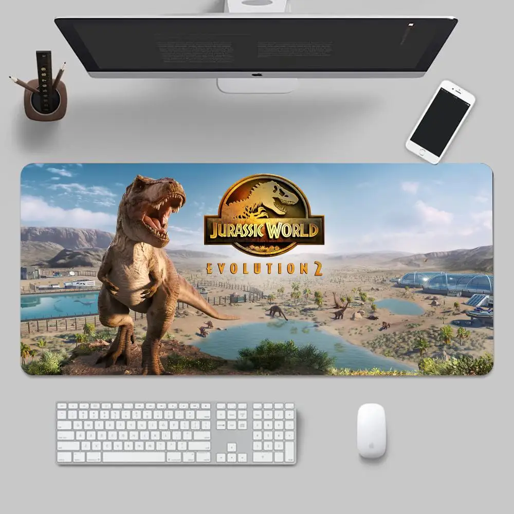 Jurassic World Evolution 2 Mouse Pad Keyboard Mouse stitch Mouse pad,Desk Mats,Gaming Accessories,PC Parts XXL90x40cm