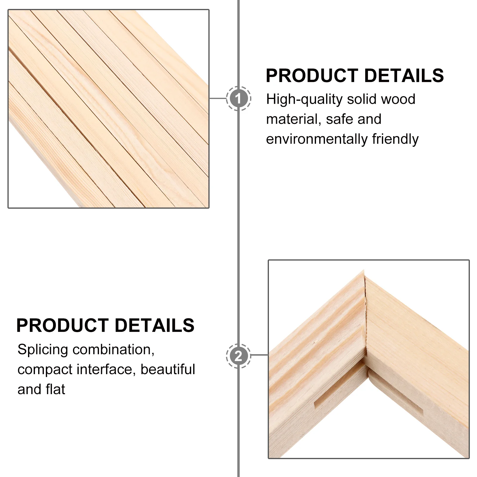 

8 Pcs Solid Wood Inner Frame Canvas Frames Wooden Picture Oil Painting for Photos Strips