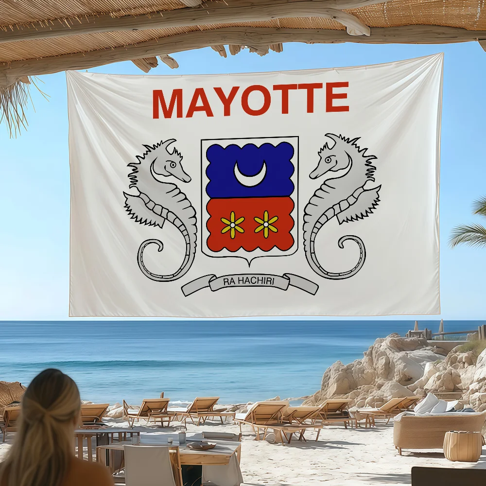 Mayotte flag Custom Camping Garden Decor Party Backdrops Wall Art Family Gifts
