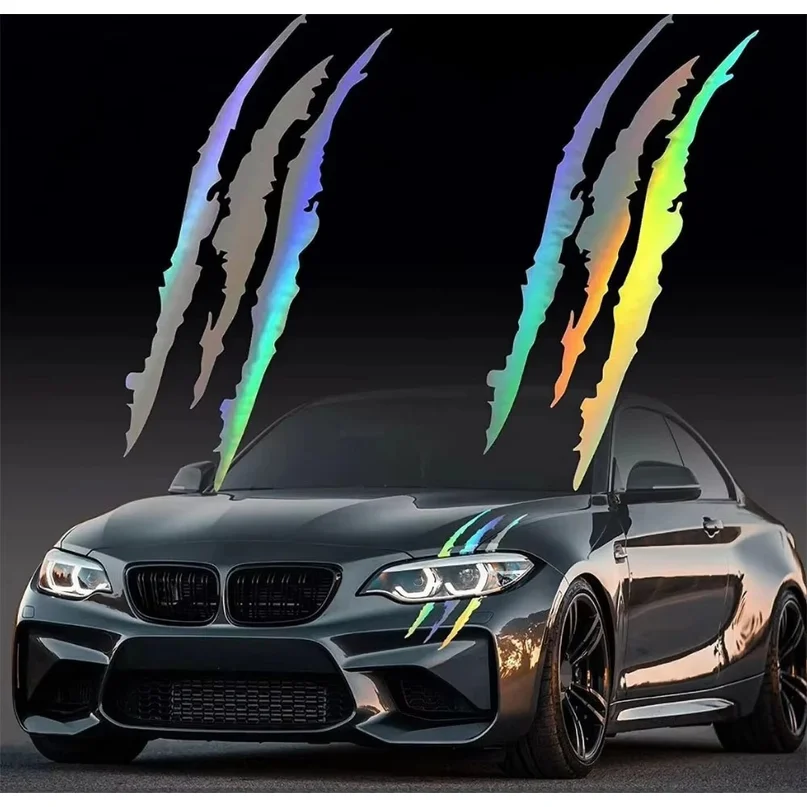 Monster Claw Scratched Stripe Decal Claw Marks Decal Motorcycle Car Reflective Sticker Universal Moto Decoration Accessories