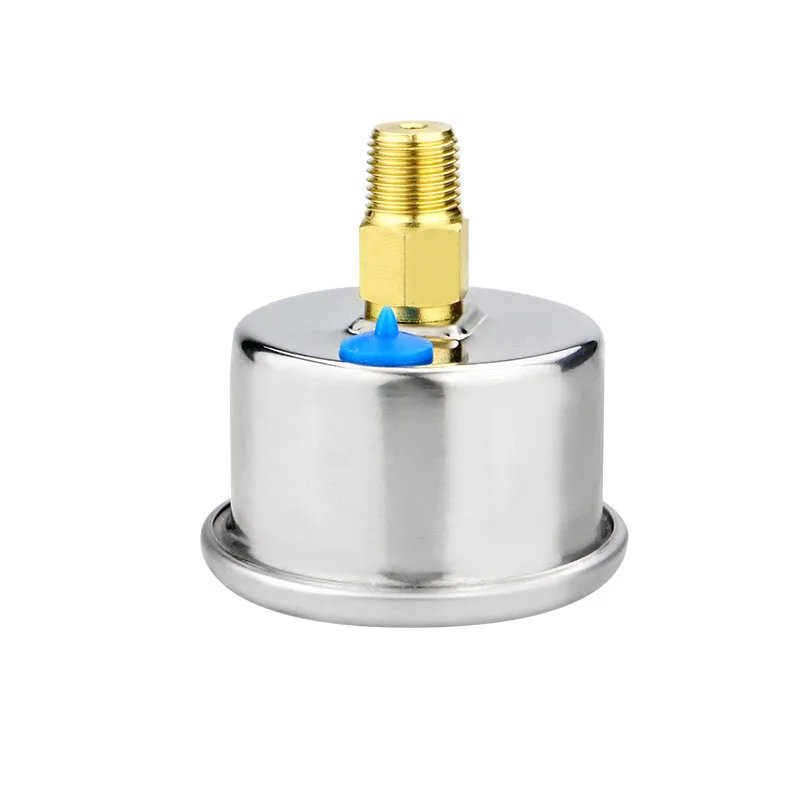 MAIRUIKESI Манометр для наполнения жидкостью 40 мм (1,5 дюйма) Осевое соединение Корпус из нержавеющей стали Латунное соединение Манометр для воды и газа